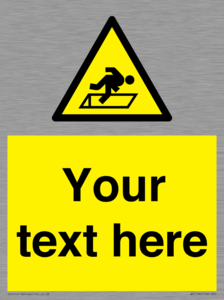 Custom Warning Hatch Sign